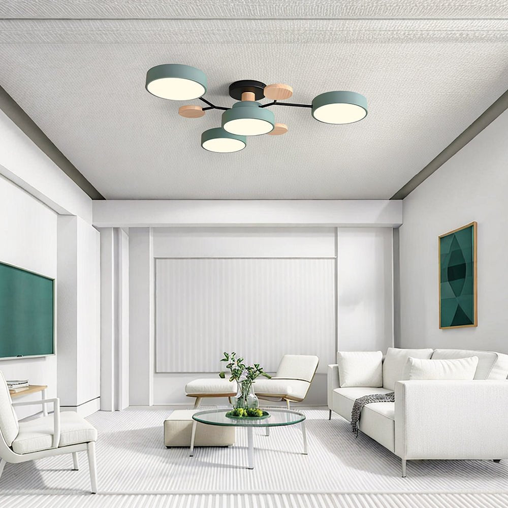 Nowoczesna Okrągła Lampa Sufitowa LED do Salonu View 28