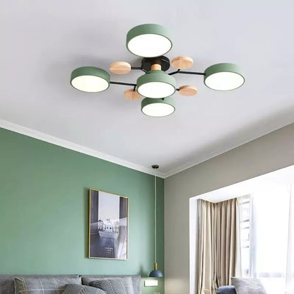 Nowoczesna Okrągła Lampa Sufitowa LED do Salonu View 30