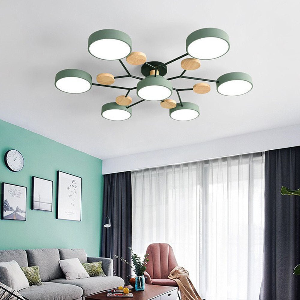 Nowoczesna Okrągła Lampa Sufitowa LED do Salonu View 35