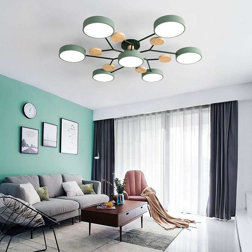 Nowoczesna Okrągła Lampa Sufitowa LED do Salonu View 36