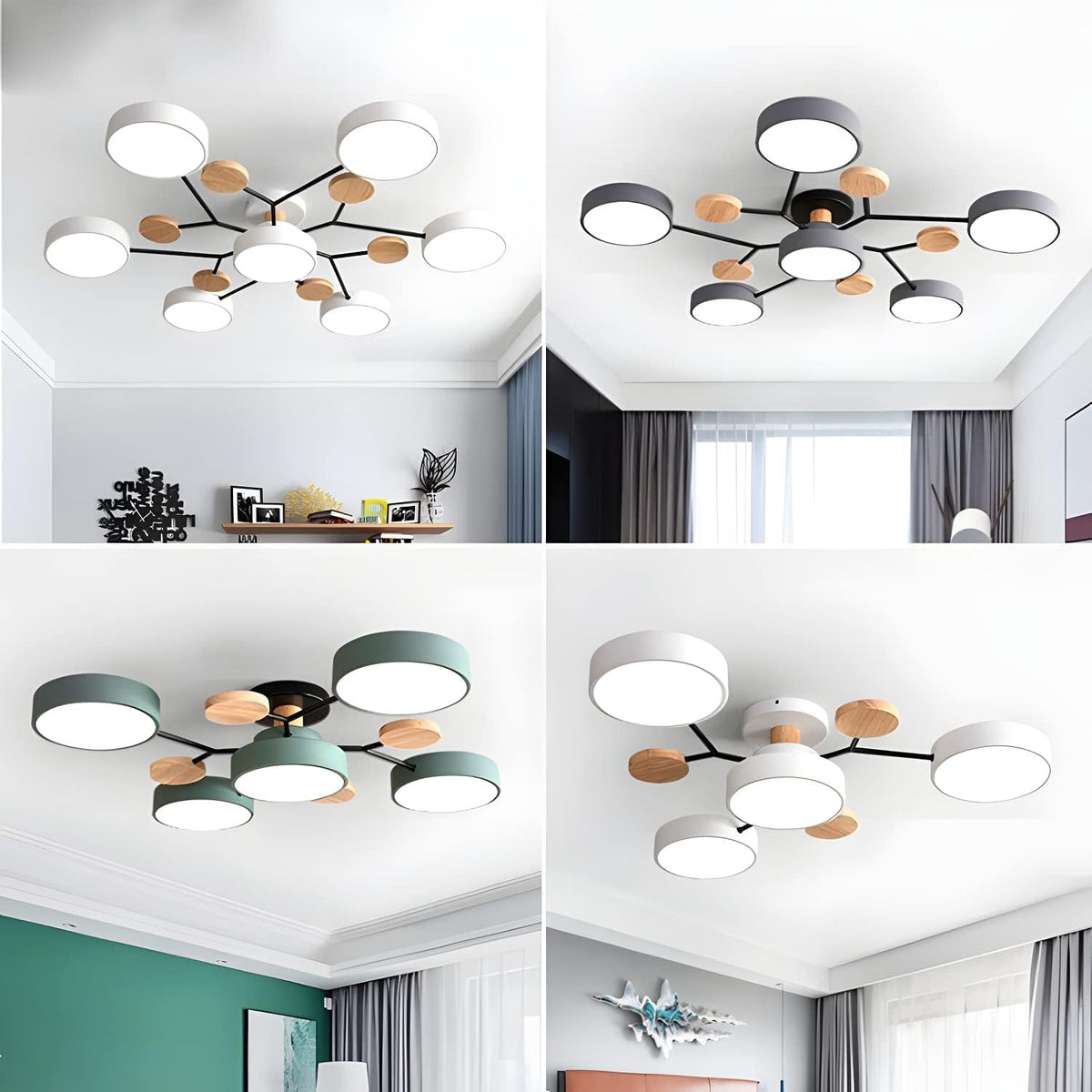 Nowoczesna Okrągła Lampa Sufitowa LED do Salonu View 40