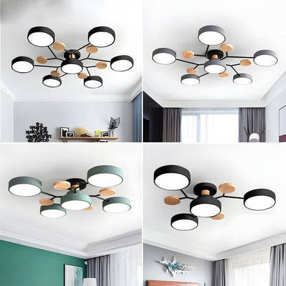 Nowoczesna Okrągła Lampa Sufitowa LED do Salonu View 41