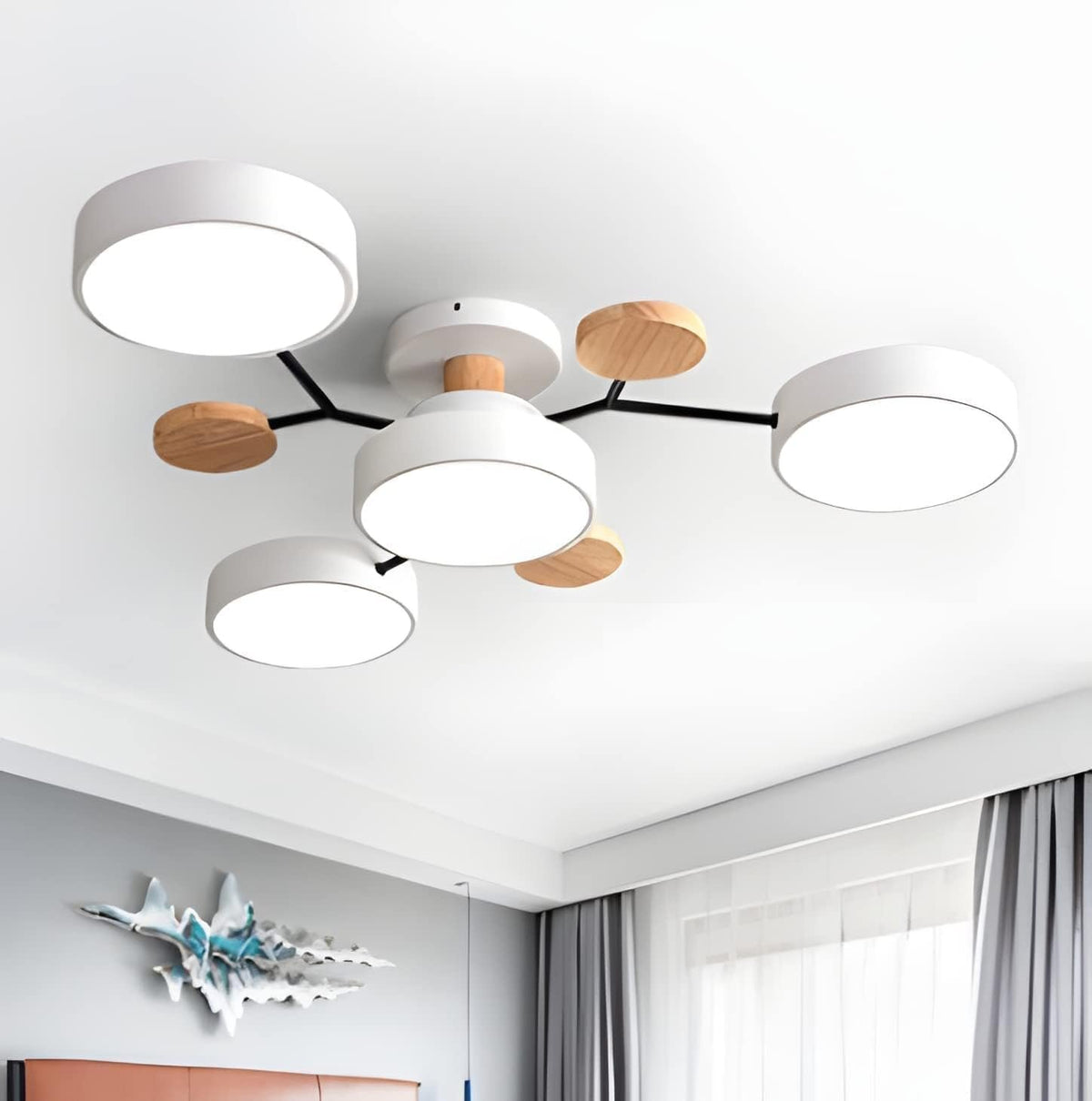 Nowoczesna Okrągła Lampa Sufitowa LED do Salonu View 43