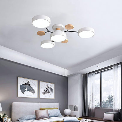 Nowoczesna Okrągła Lampa Sufitowa LED do Salonu View 45