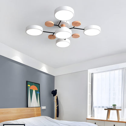 Nowoczesna Okrągła Lampa Sufitowa LED do Salonu View 46