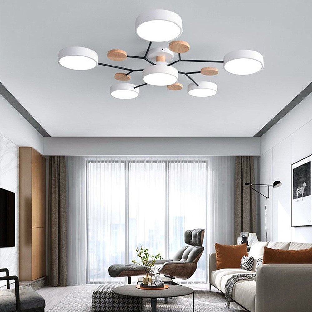 Nowoczesna Okrągła Lampa Sufitowa LED do Salonu View 47