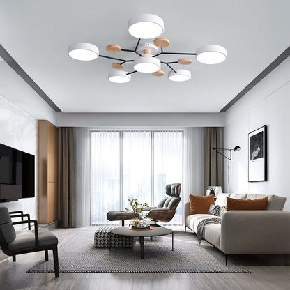 Nowoczesna Okrągła Lampa Sufitowa LED do Salonu View 48
