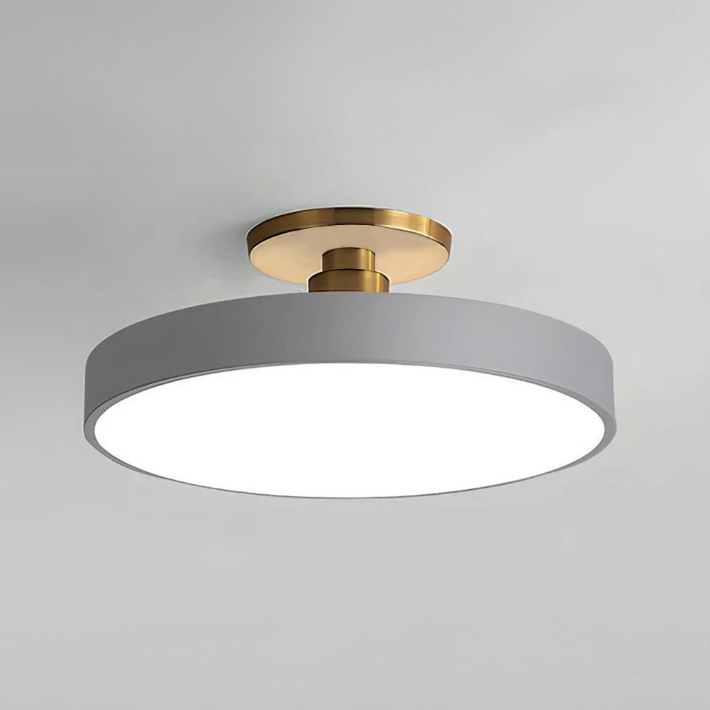 Nowoczesna Okrągła Lampa Sufitowa LED Półzagłębiona do Sypialni Angle
