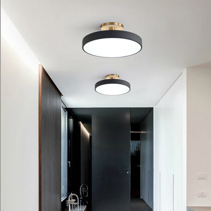 Nowoczesna Okrągła Lampa Sufitowa LED Półzagłębiona do Sypialni Back