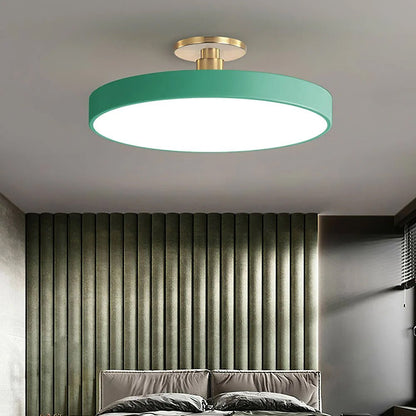 Nowoczesna Okrągła Lampa Sufitowa LED Półzagłębiona do Sypialni View 12