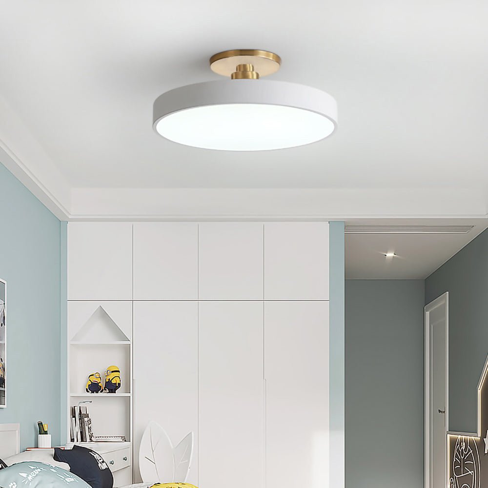Nowoczesna Okrągła Lampa Sufitowa LED Półzagłębiona do Sypialni View 18