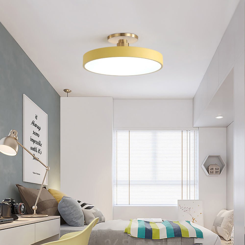 Nowoczesna Okrągła Lampa Sufitowa LED Półzagłębiona do Sypialni View 23
