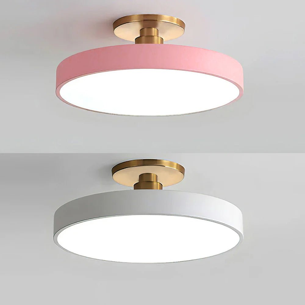 Nowoczesna Okrągła Lampa Sufitowa LED Półzagłębiona do Sypialni View 24