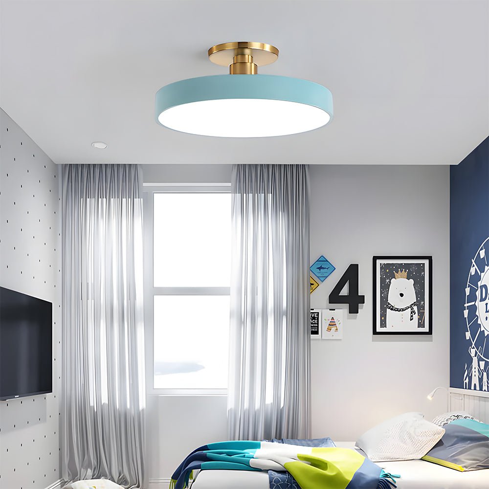Nowoczesna Okrągła Lampa Sufitowa LED Półzagłębiona do Sypialni View 26