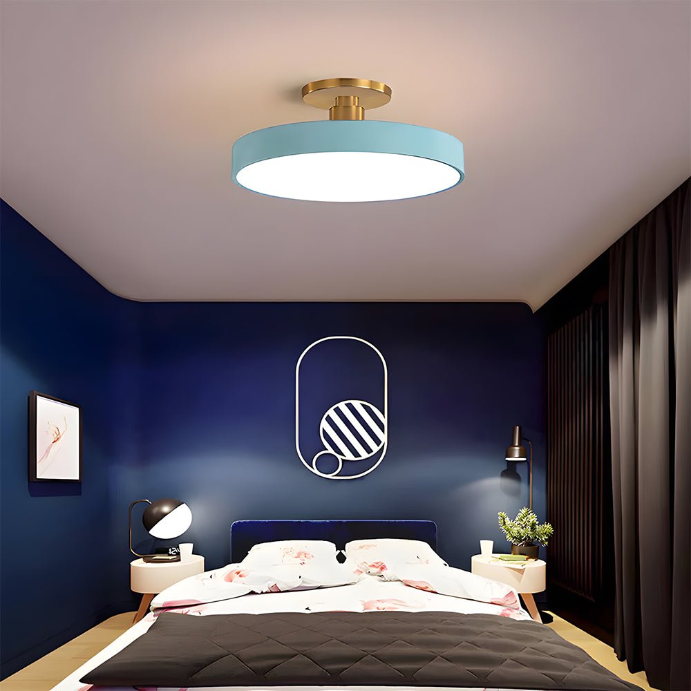 Nowoczesna Okrągła Lampa Sufitowa LED Półzagłębiona do Sypialni View 27