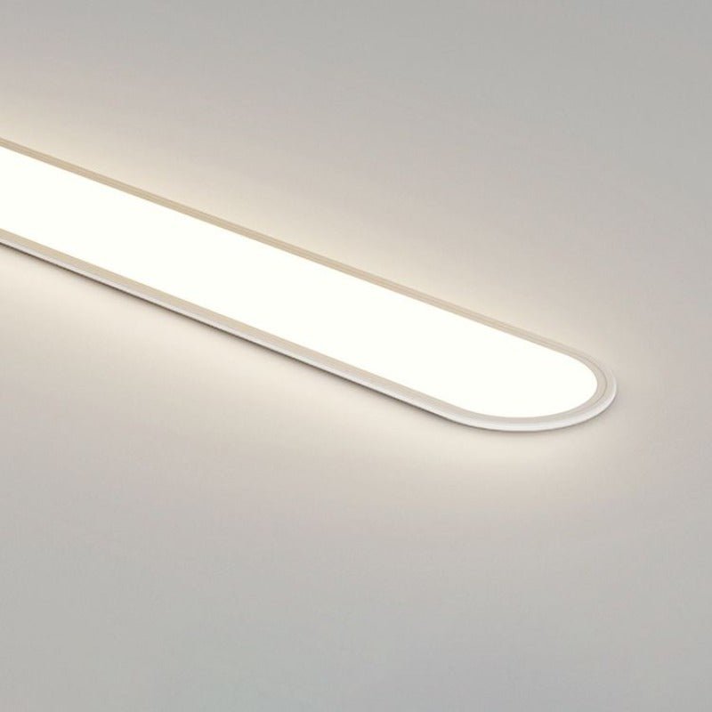 Nowoczesna Owalna Lampa Sufitowa LED Ściemnialna Close Up