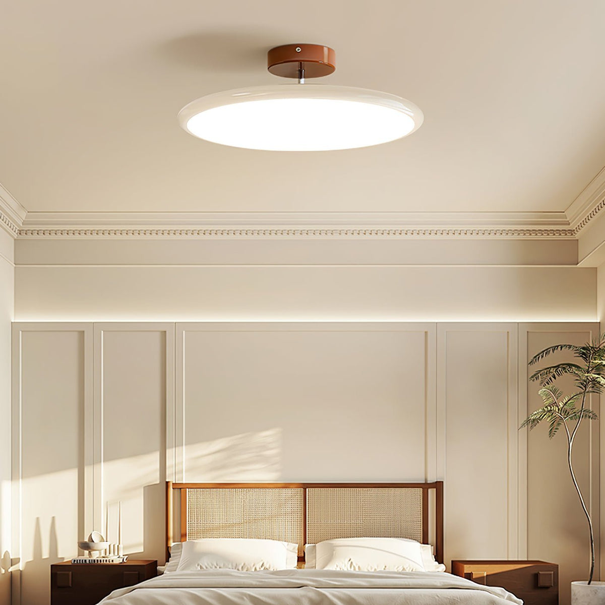 Nowoczesna Regulowana Kolorowa Lampa Sufitowa do Sypialni Front