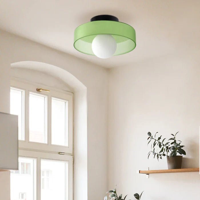 Nowoczesna Szklana Lampa Sufitowa z Okrągłym Kloszem Angle