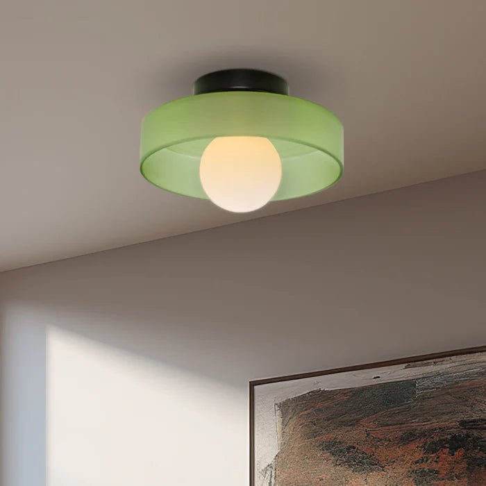 Nowoczesna Szklana Lampa Sufitowa z Okrągłym Kloszem Back