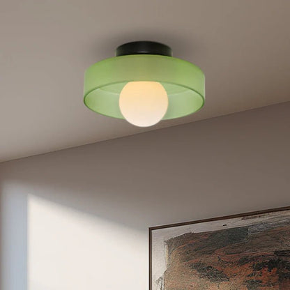 Nowoczesna Szklana Lampa Sufitowa z Okrągłym Kloszem Back