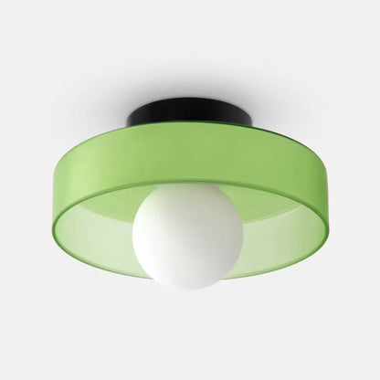 Nowoczesna Szklana Lampa Sufitowa z Okrągłym Kloszem View 14