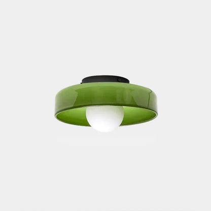 Nowoczesna Szklana Lampa Sufitowa z Okrągłym Kloszem View 23