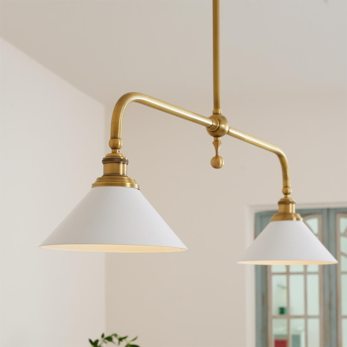 Retro Vintage Ceramiczna Lampa Wisząca z Kloszem Detail