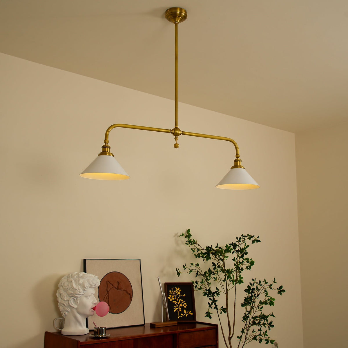 Retro Vintage Ceramiczna Lampa Wisząca z Kloszem Lifestyle