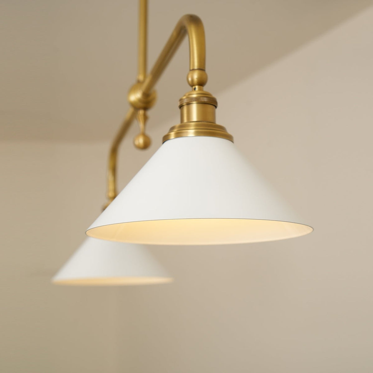 Retro Vintage Ceramiczna Lampa Wisząca z Kloszem View 11
