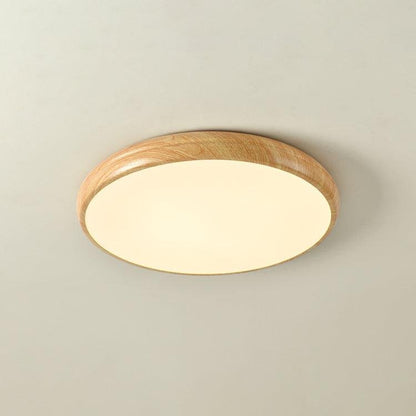 Skandynawska Lampa Sufitowa Okrągła z Wzorem Drewna View 29