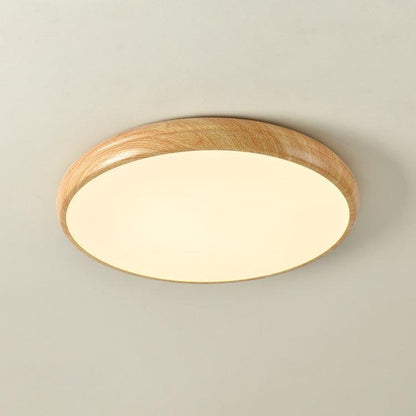 Skandynawska Lampa Sufitowa Okrągła z Wzorem Drewna View 31