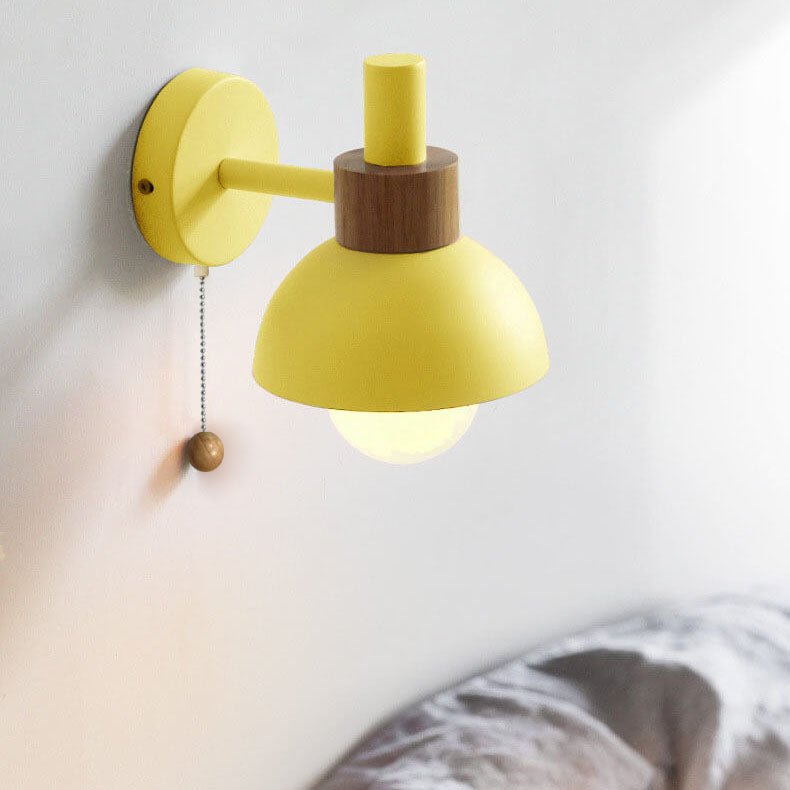 Skandynawska Szklana Lampa Ścienna Kula Makaronikowa Kolorowa Angle