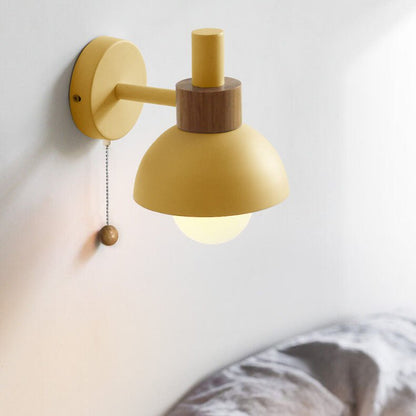Skandynawska Szklana Lampa Ścienna Kula Makaronikowa Kolorowa Back