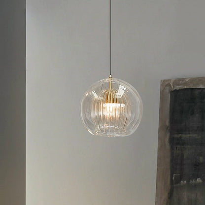 Szklana Kula Lampa Wisząca Przezroczysta lub Bursztynowa Lifestyle