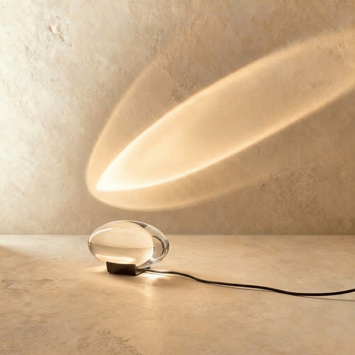 Szklana Lampa Stołowa Kryształowe Oko Hero