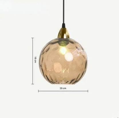 Szklany Globus Żyrandol z Kulistym Kloszem View 12