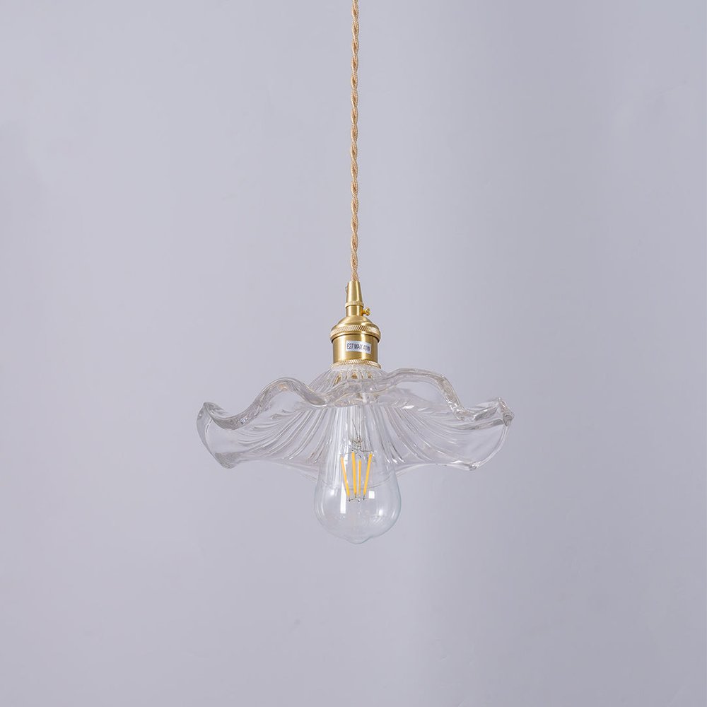 Trendy Lampa Wisząca Kwiat Hibiskusa Falowany Klosz Alternate