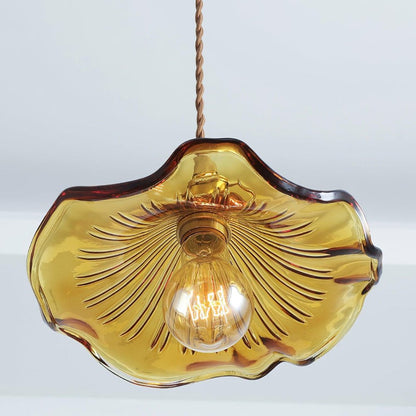 Trendy Lampa Wisząca Kwiat Hibiskusa Falowany Klosz View 14