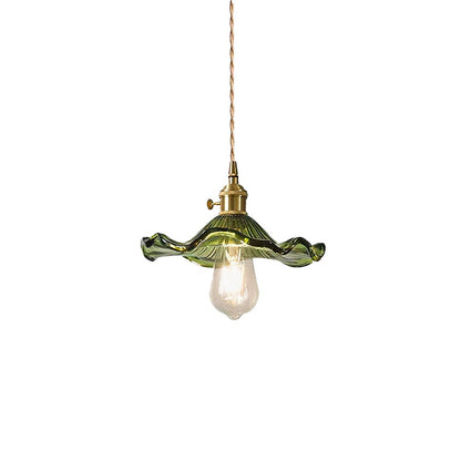 Trendy Lampa Wisząca Kwiat Hibiskusa Falowany Klosz View 18