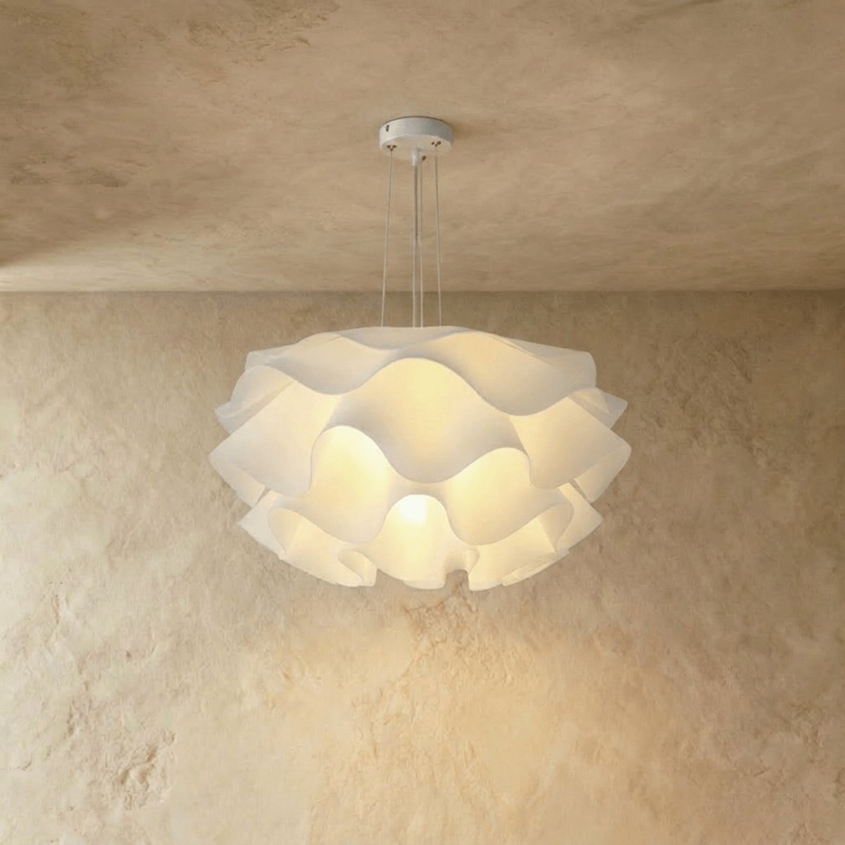 Współczesna Akrylowa Lampa Żyrandol LED Kwiatowa Close Up