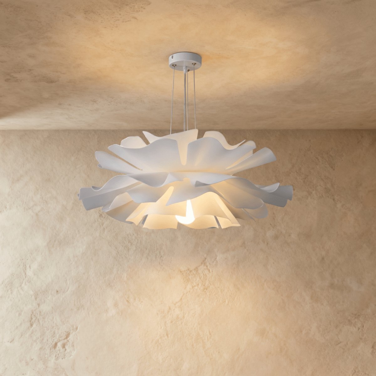 Współczesna Akrylowa Lampa Żyrandol LED Kwiatowa Front